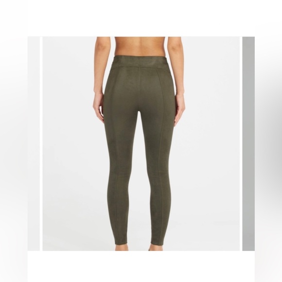 SPANX Suede Leggings Size Small Olive Green. - Picture 10 of 10
